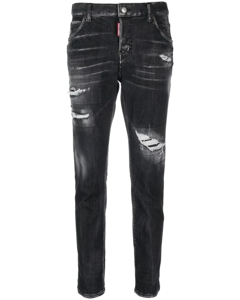 Dsquared2 Skinny-Jeans im Distressed-Look - Schwarz Schwarz
