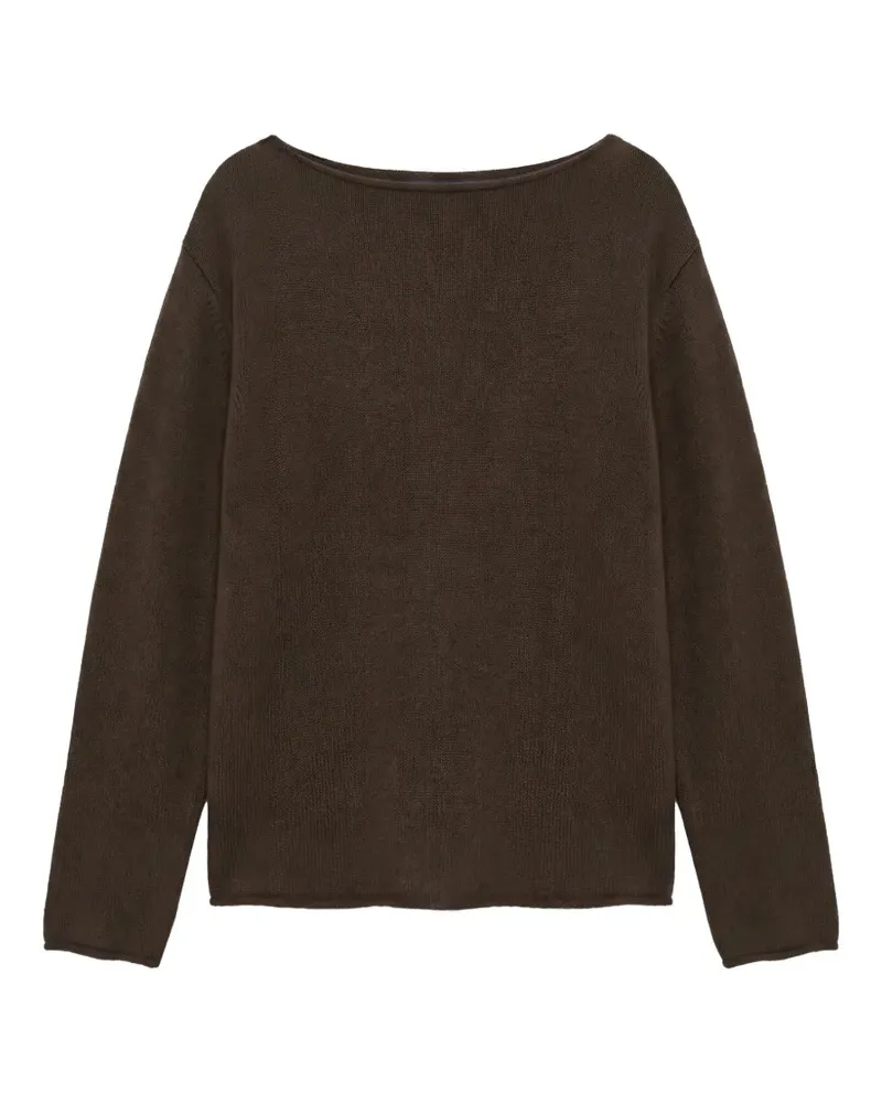 Reformation Pullover mit U-Boot-Ausschnitt - Braun Braun