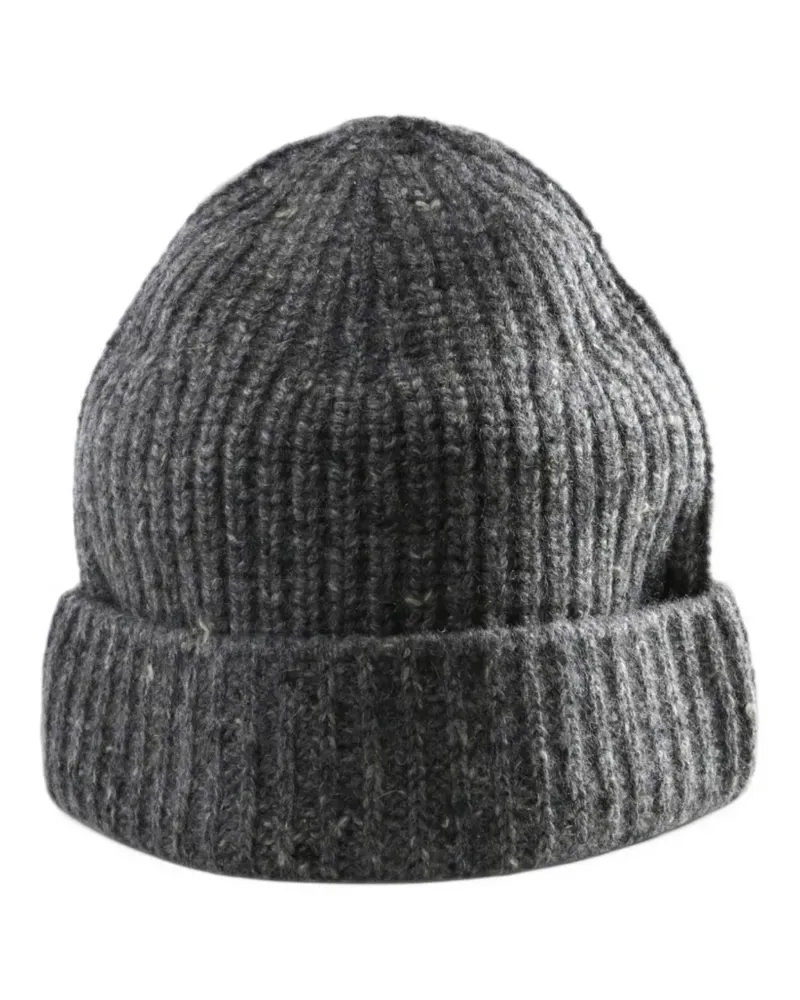 AURALEE ribbed-knit beanie hat - Grau Grau