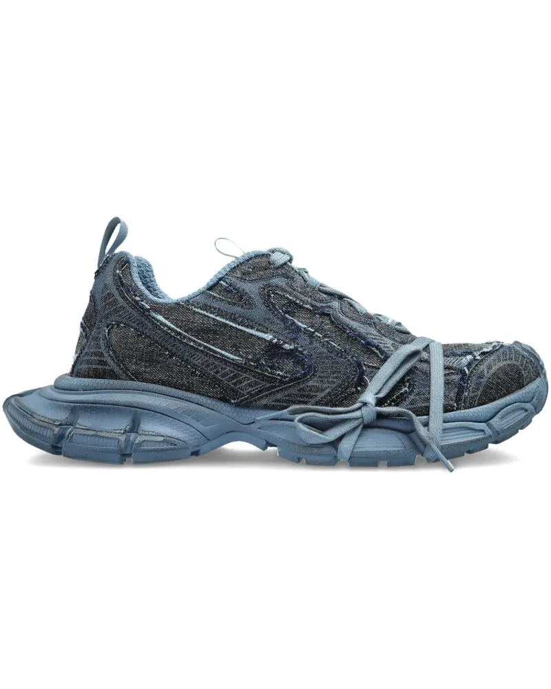 Balenciaga 3XL Jeans-Sneakers im Distressed-Look - Blau Blau