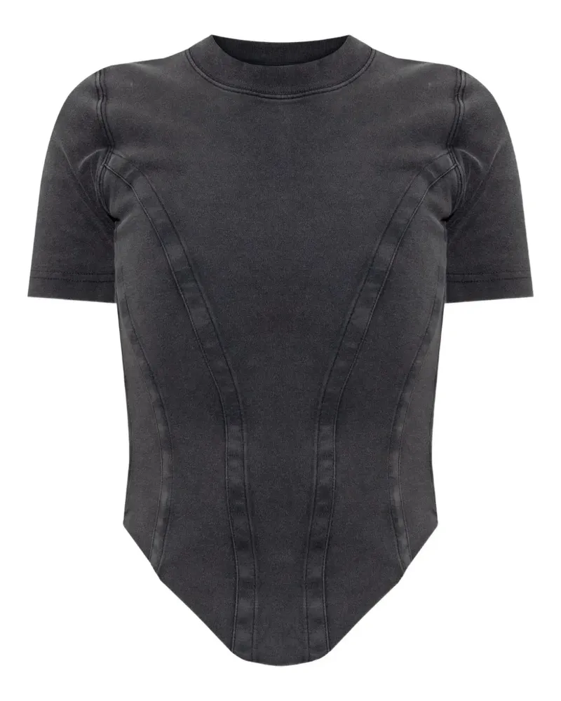 Balenciaga T-Shirt mit Einsätzen - Grau Grau