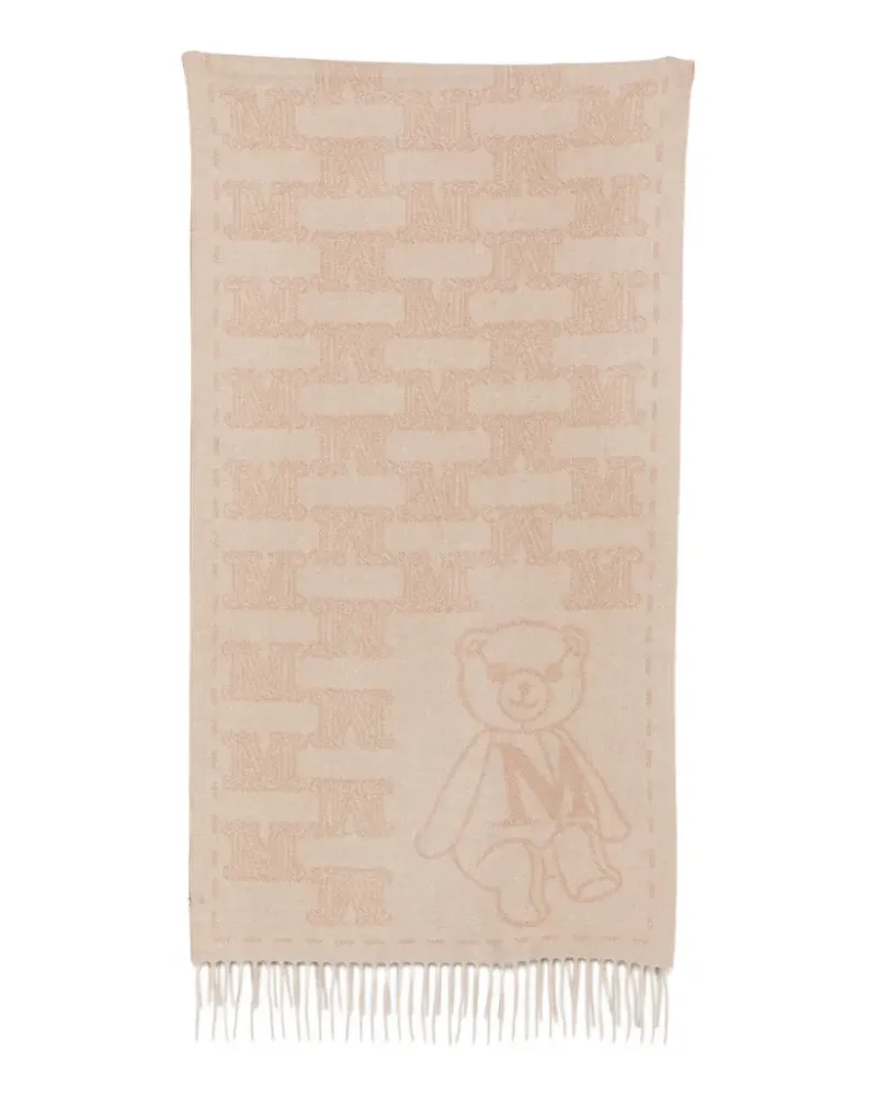 Max Mara Charme Schal mit Monogramm - Nude Nude