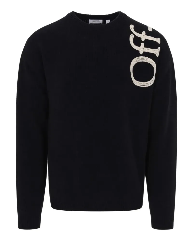 OFF-WHITE Pullover mit Logo-Stickerei - Schwarz Schwarz