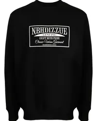 Izzue x Neighborhood Sweatshirt mit Logo-Print Schwarz