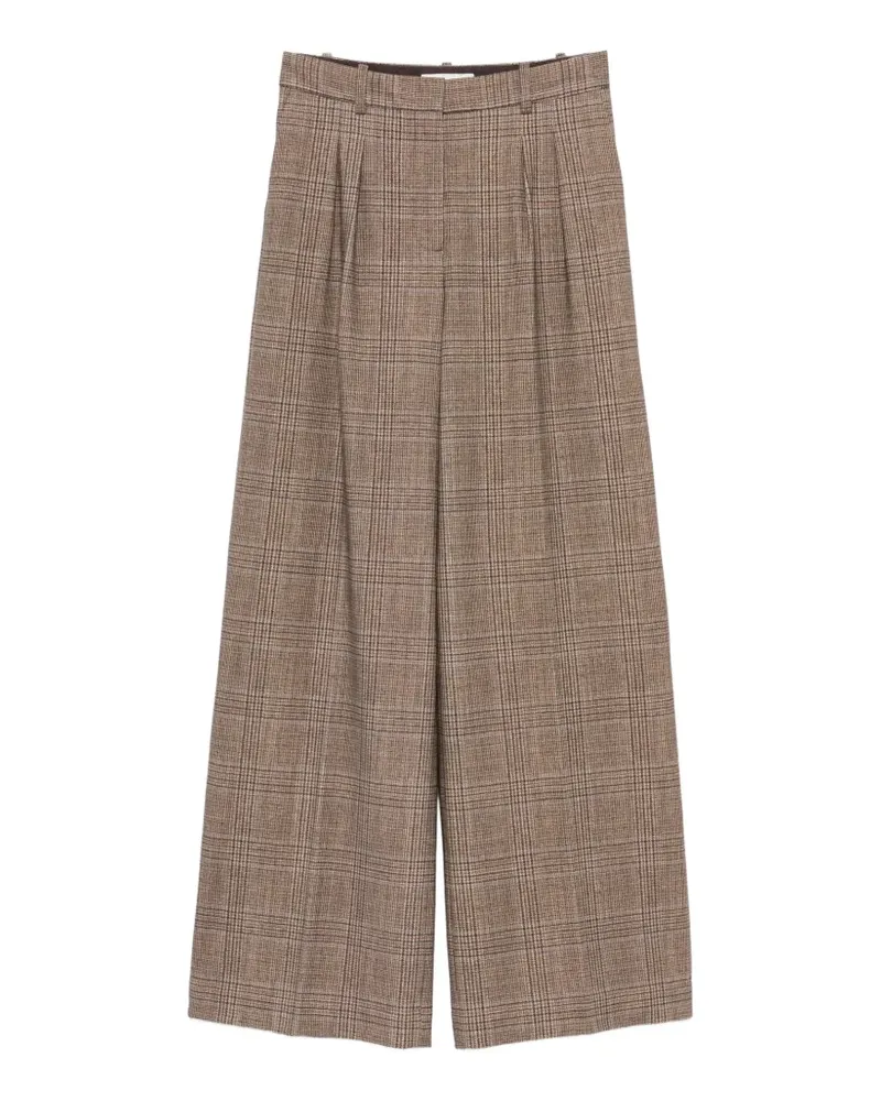 CIRCOLO 1901 Karierte Hose mit Falten - Braun Braun