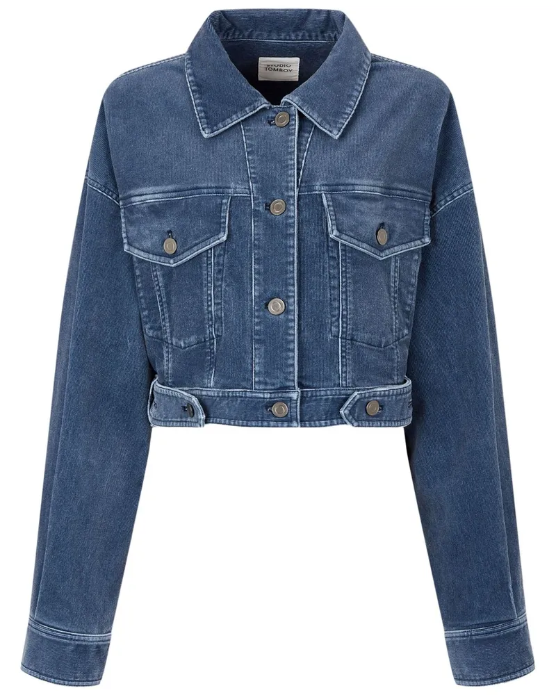 STUDIO TOMBOY Cropped-Cordjacke - Blau Blau