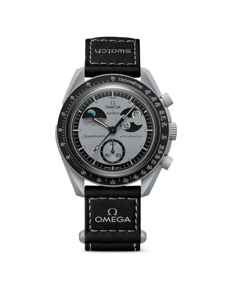 Omega x Swatch Moonswatch Mission To Earthphase Armbanduhr 42mm - Grau Grau