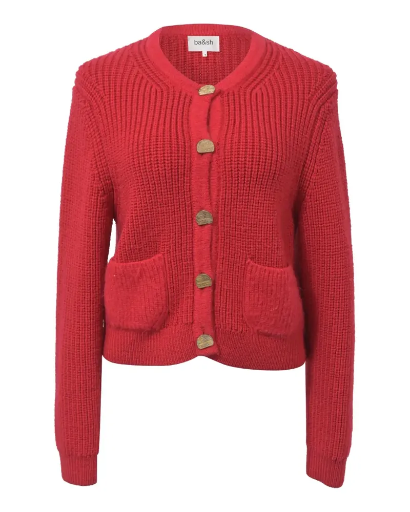 ba&sh Purrl button-front cardigan - Rot Rot