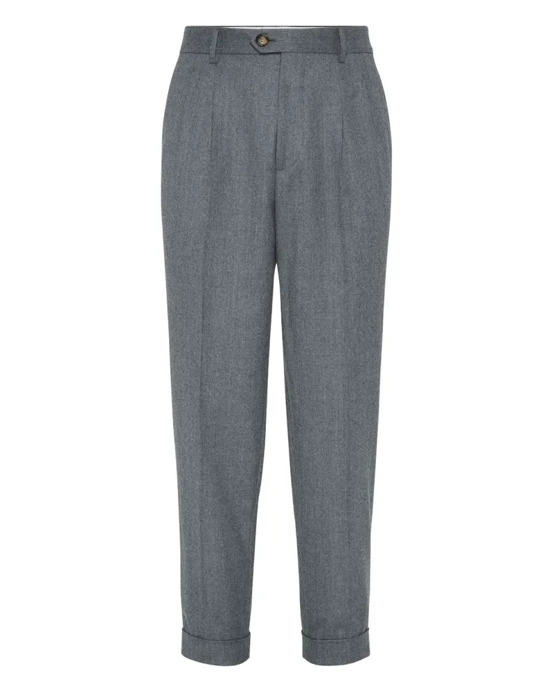 Brunello Cucinelli Plissierte Hose - Grau Grau