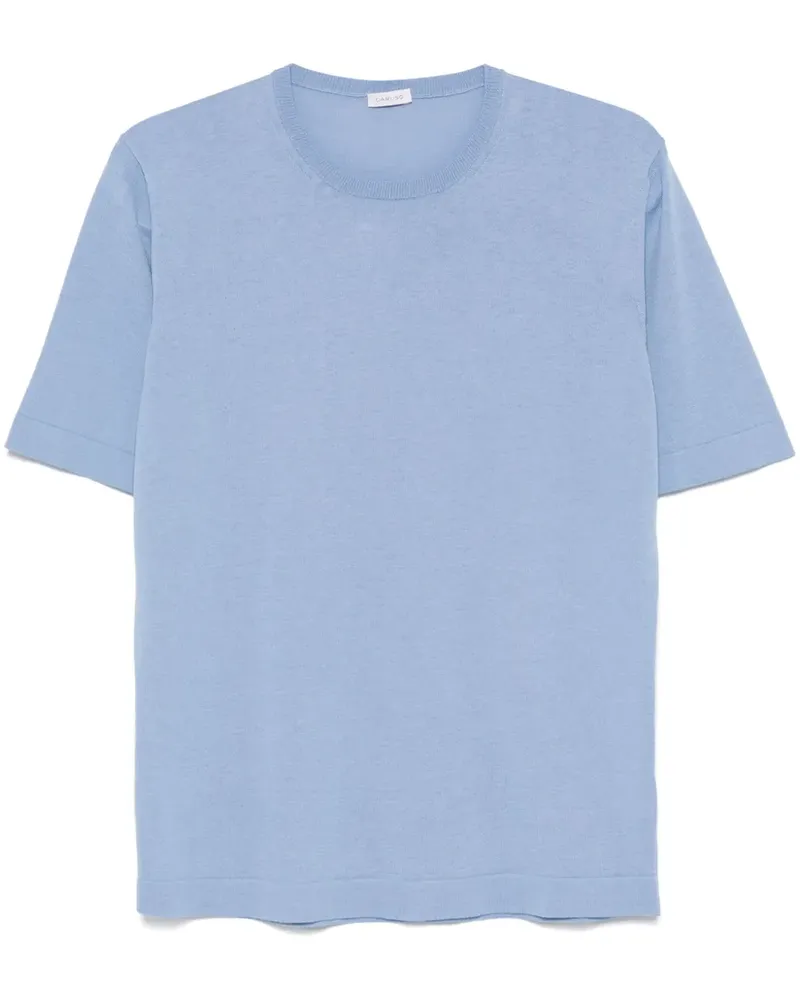 Caruso Fein gestricktes T-Shirt - Blau Blau