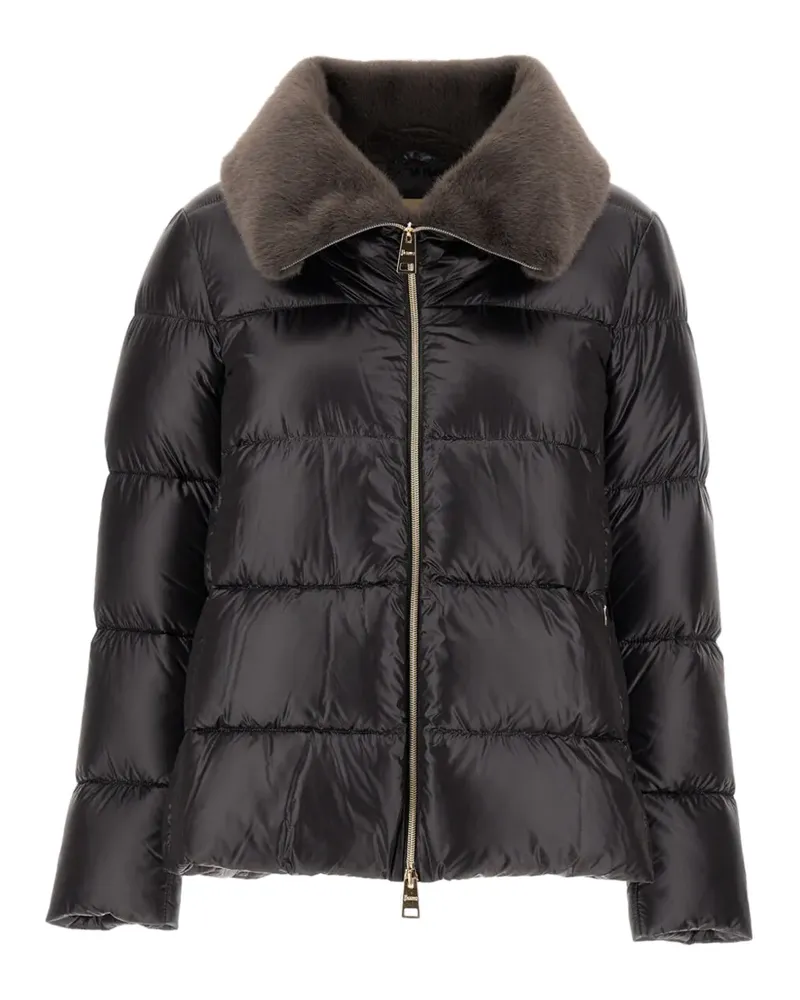 Herno faux-fur puffer jacket - Schwarz Schwarz