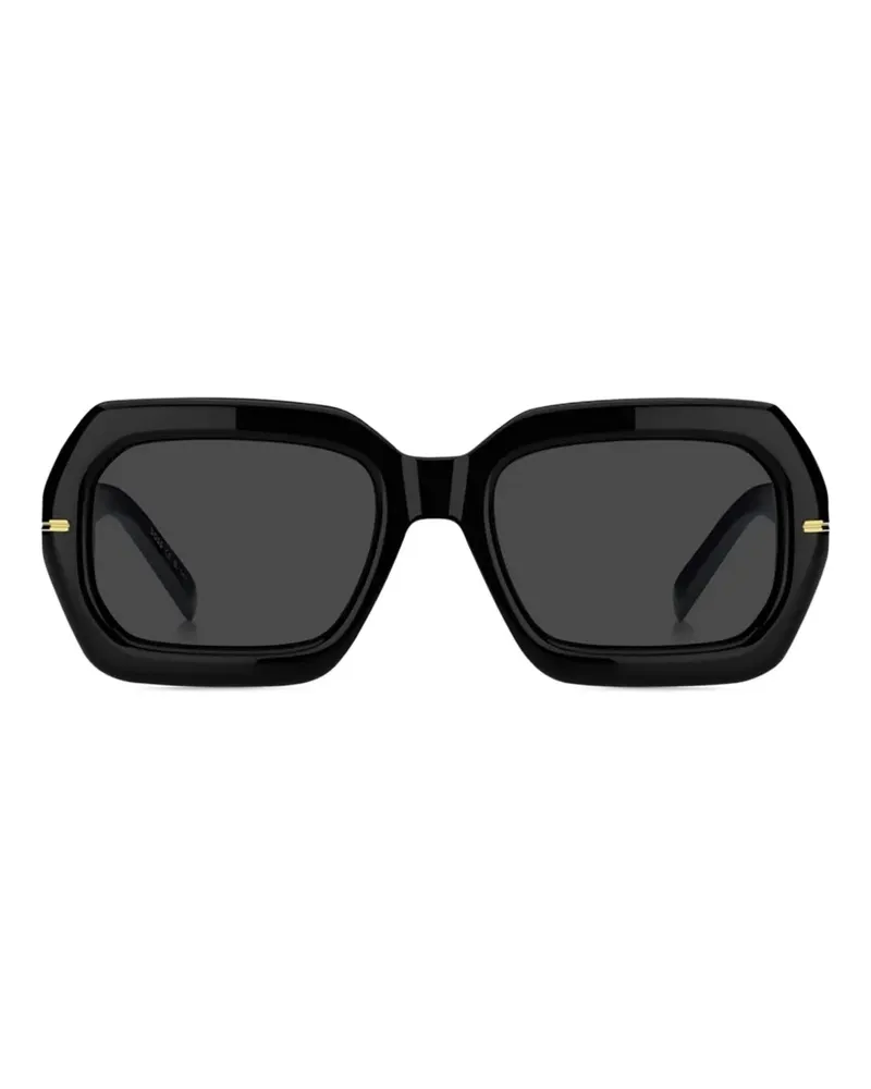 HUGO BOSS Sonnenbrille mit Oversized-Gestell - Schwarz Schwarz