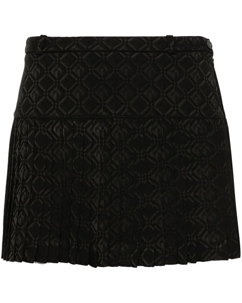 Marine Serre Minirock aus Moon Diamond-Jacquard - Schwarz Schwarz