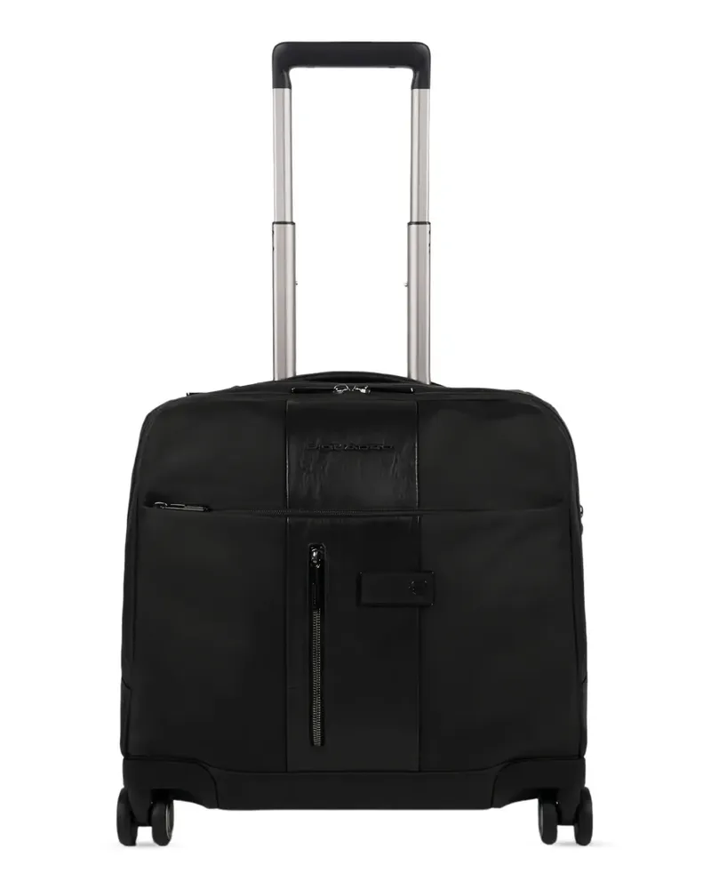 Piquadro Reisetasche mit Lederbesatz - Schwarz Schwarz