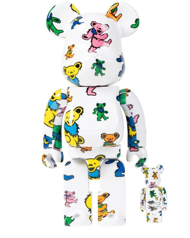 Medicom Toy Grateful Dead Dancing BE@RBRICK 100% und 400% Figuren-Set Weiß