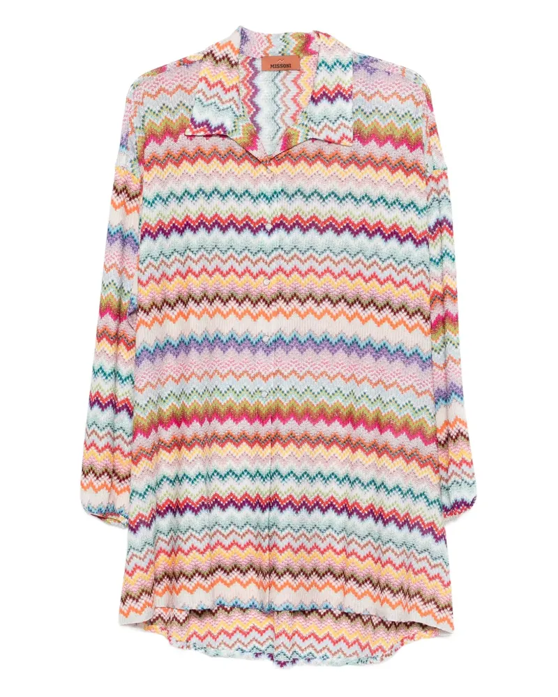 Missoni chevron-patterned shirt - Nude Nude