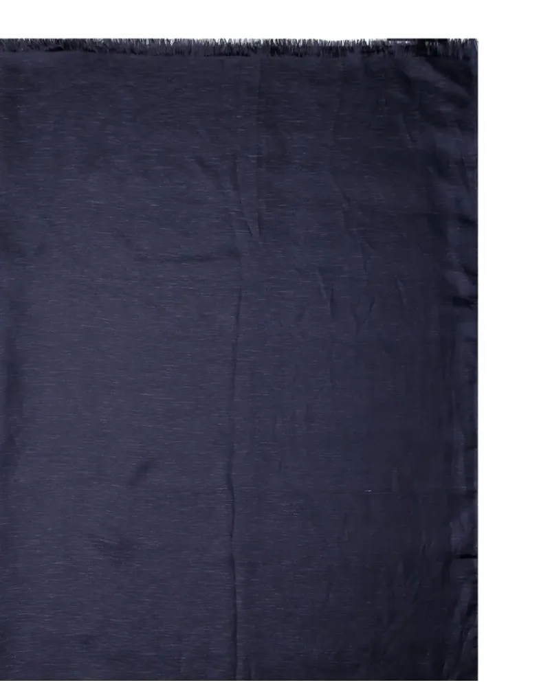 Max Mara Schal mit ausgefransten Kanten - Blau Blau