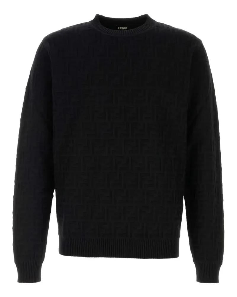 Fendi Pullover mit FF-Muster - Schwarz Schwarz
