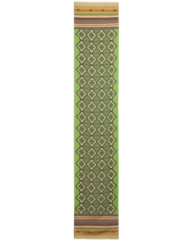 Etro Seidenschal mit geometrischem Print - Grün Grün