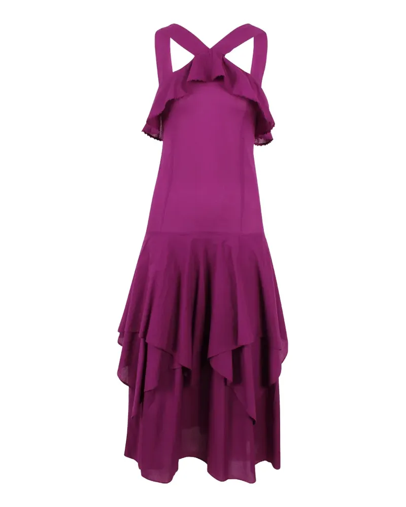 Filippa K ruffled tiered midi dress - Violett Violett