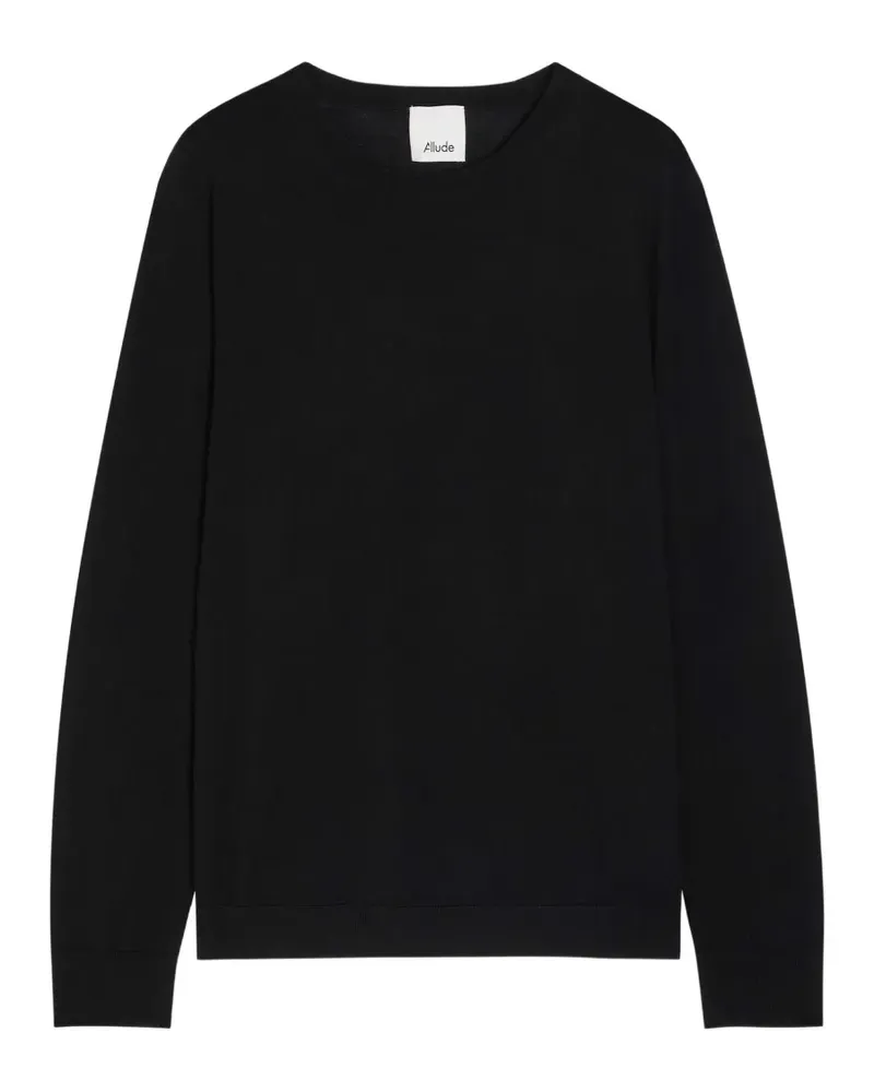 ALLUDE crew-neck fine-knit sweater - Schwarz Schwarz
