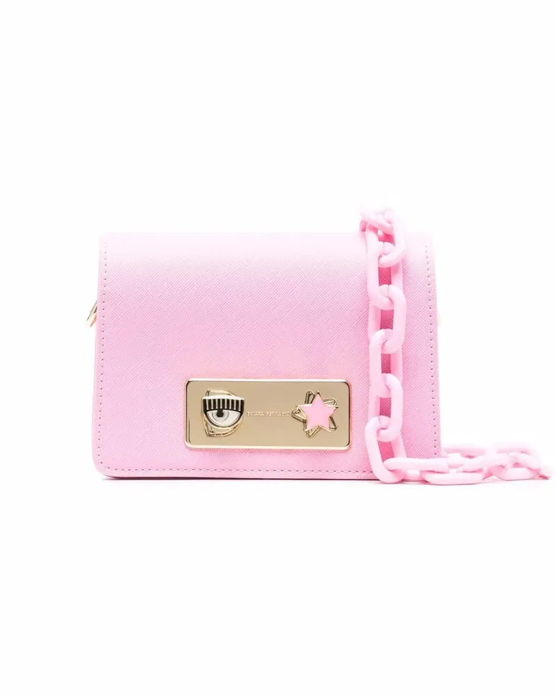 Chiara Ferragni Schultertasche mit Eye Star-Schild - Rosa Rosa
