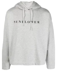 Sunflower Melierter Hoodie mit Logo-Print Grau