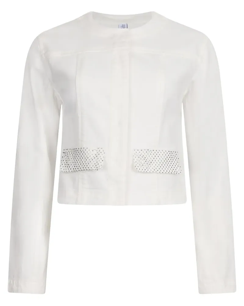 Liu Jo Jeansjacke mit Strass - Weiß Weiß