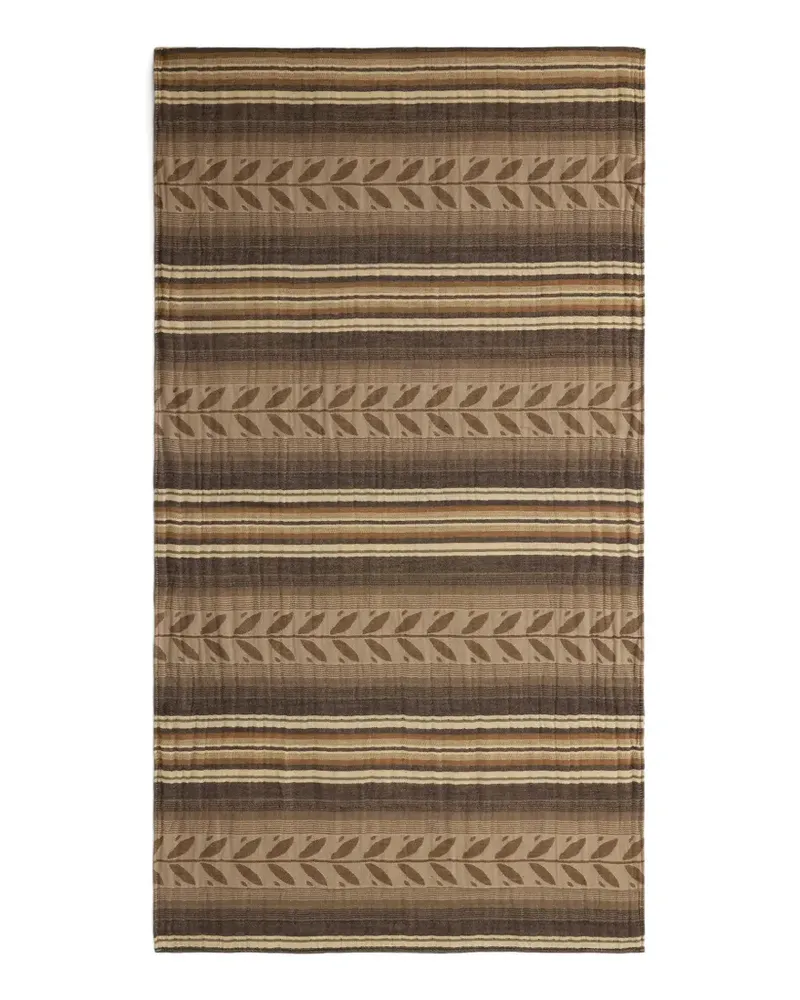 Ralph Lauren Gestreifter Schal mit Duke Leaf-Print - Braun Braun