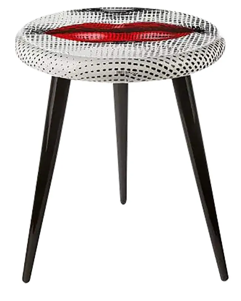 Fornasetti Bocca' Hocker Grau