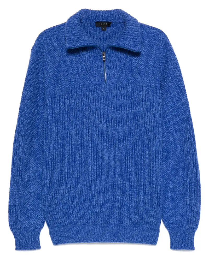 SEASE Schooner Coarsehair Pullover Blau