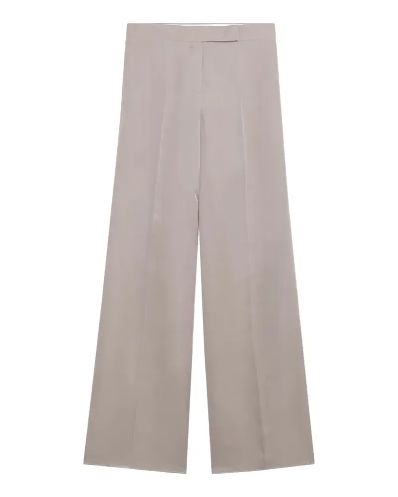 Max Mara pressed-crease silk trousers - Nude Nude