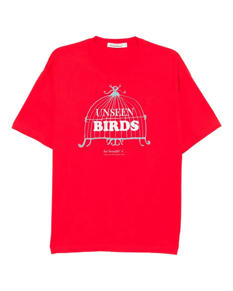 Undercover T-Shirt mit grafischem Print - Rot Rot