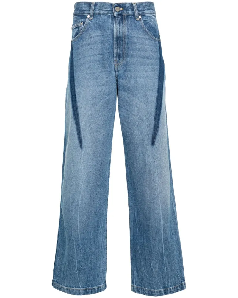 Dion Lee Slouchy Darted Wide-Leg-Jeans - Blau Blau