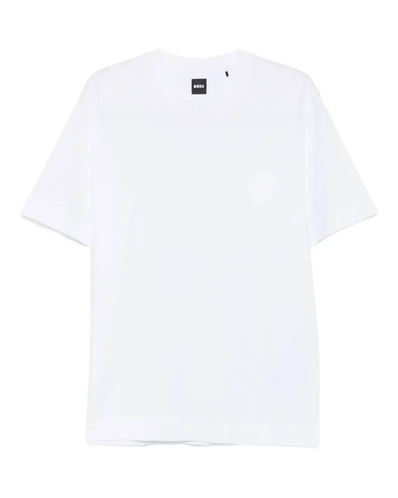 HUGO BOSS logo-embroidered T-shirt - Weiß Weiß