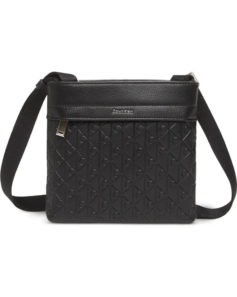 Calvin Klein emblem-embossed messenger bag - Schwarz Schwarz