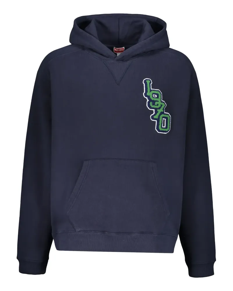 Kenzo Hoodie mit Tigerapplikation - Blau Blau