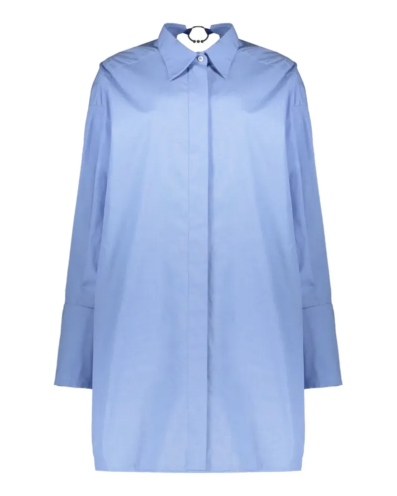 ELLERY ring-detail long-sleeve shirt - Blau Blau