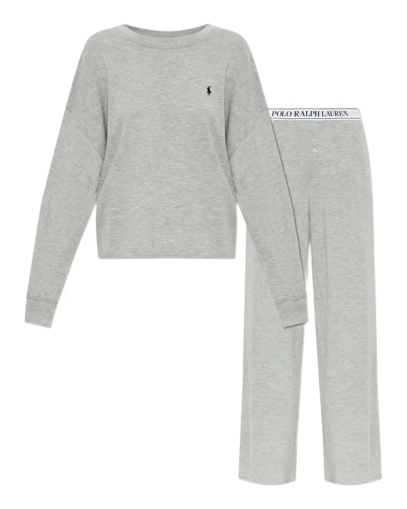 Ralph Lauren Pyjama mit Logo-Stickerei - Grau Grau