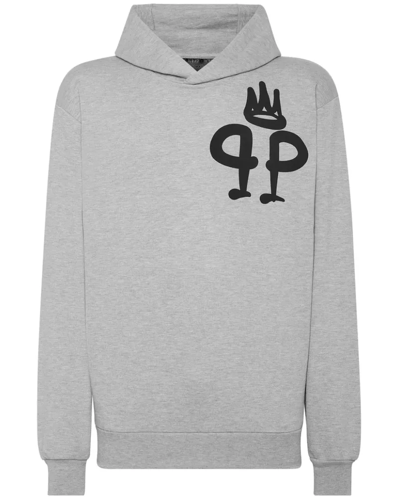 Philipp Plein Hoodie mit Logo-Print - Grau Grau