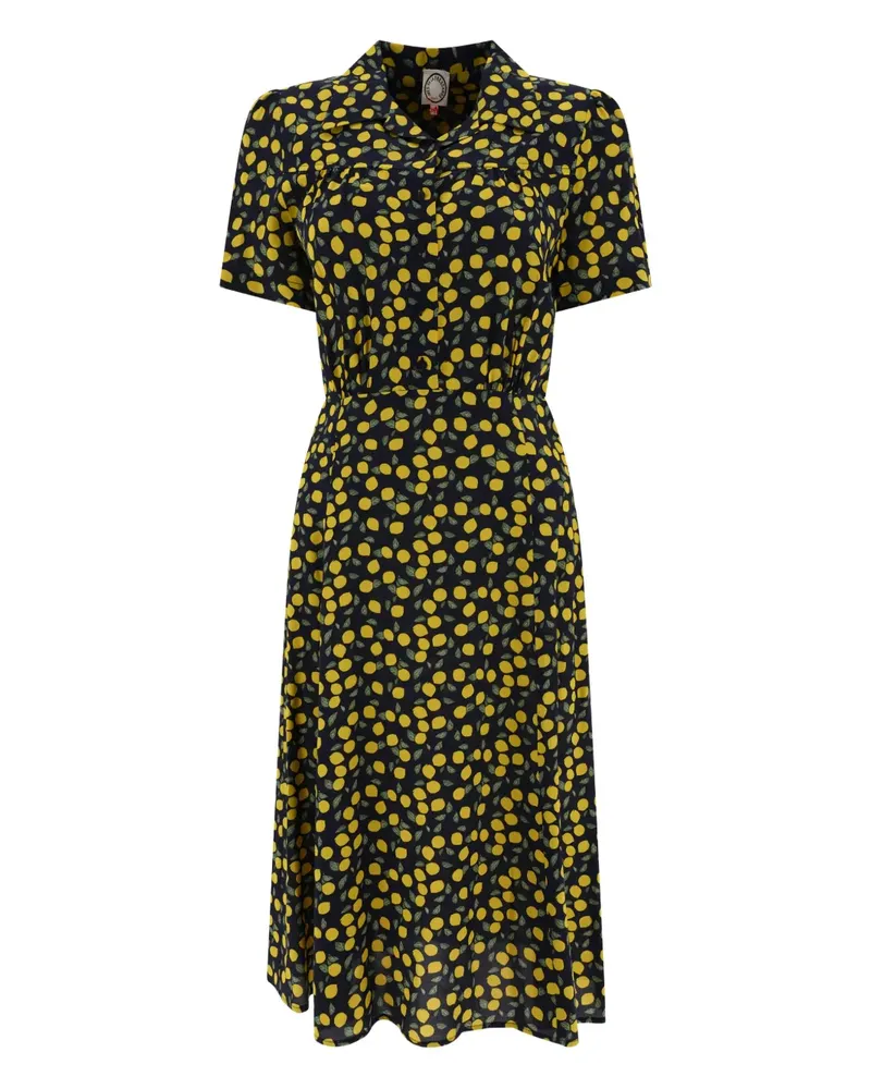Inès de la Fressange Angèle Kleid mit Kragen - Blau Blau