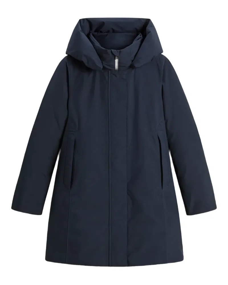 Woolrich Kapuzenmantel mit Reißverschluss - Blau Blau