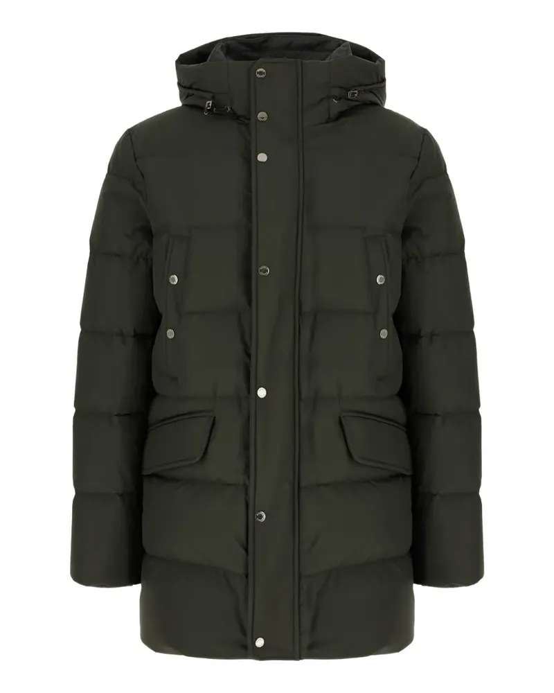 MOORER quilted hooded jacket - Grün Grün