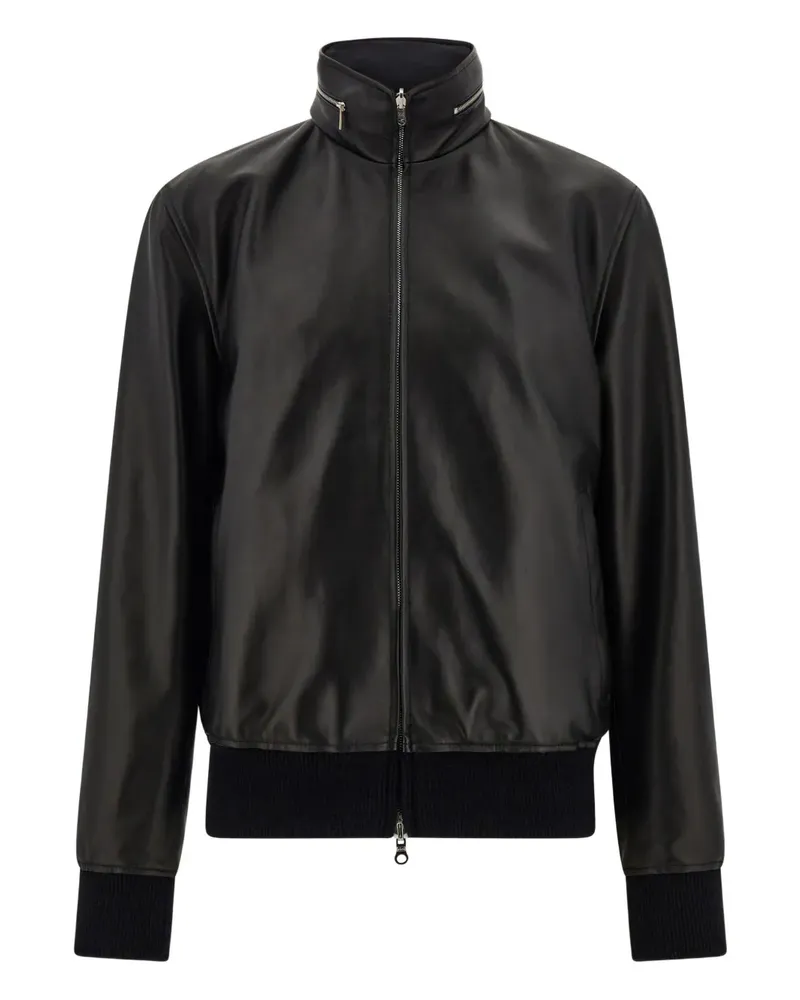 Ferragamo Wendbare Blousonjacke aus Nappaleder - Schwarz Schwarz