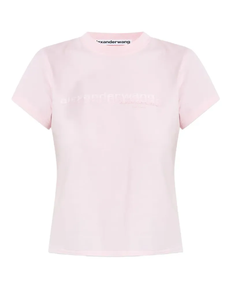 Alexander Wang T-Shirt mit Logo-Print - Rosa Rosa