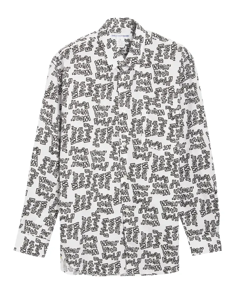 Comme des Garçons Hemd mit Print - Weiß Weiß