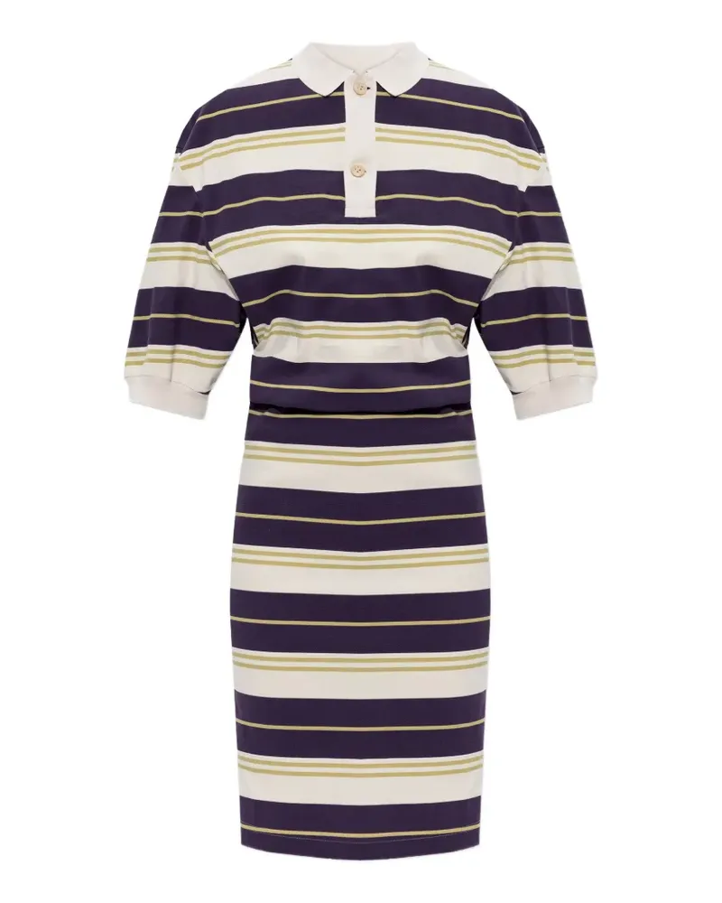 Issey Miyake striped collar blouse - Violett Violett