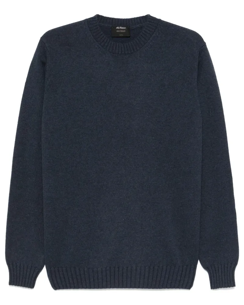 Dell'oglio Gerippter Strickpullover - Blau Blau