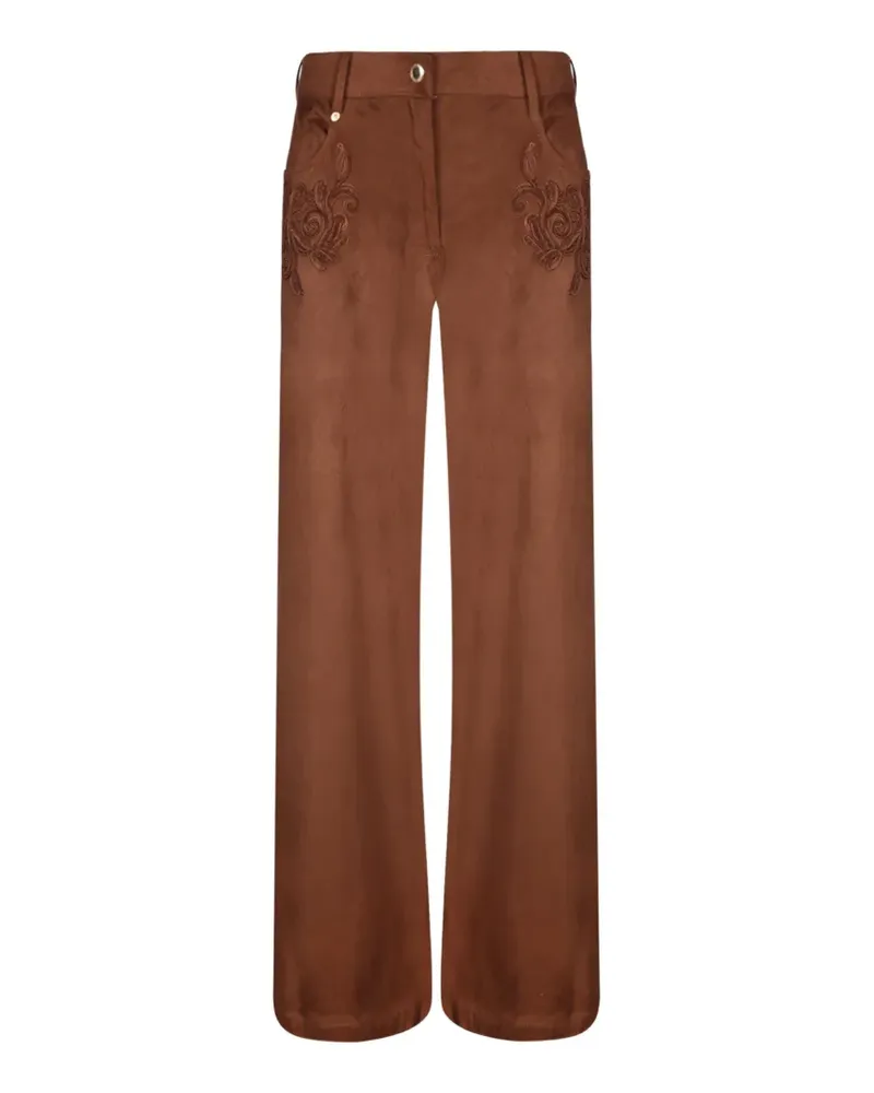 Ermanno Scervino Hose mit Stickerei - Braun Braun