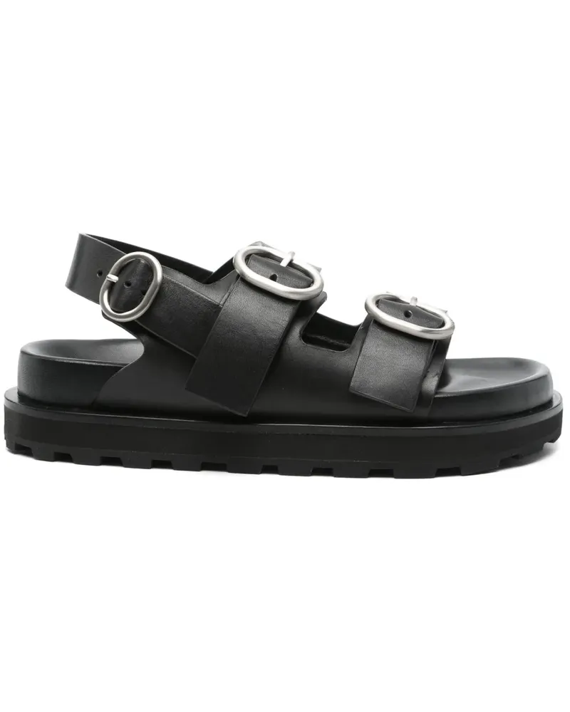 Jil Sander Sandalen aus Leder - Schwarz Schwarz